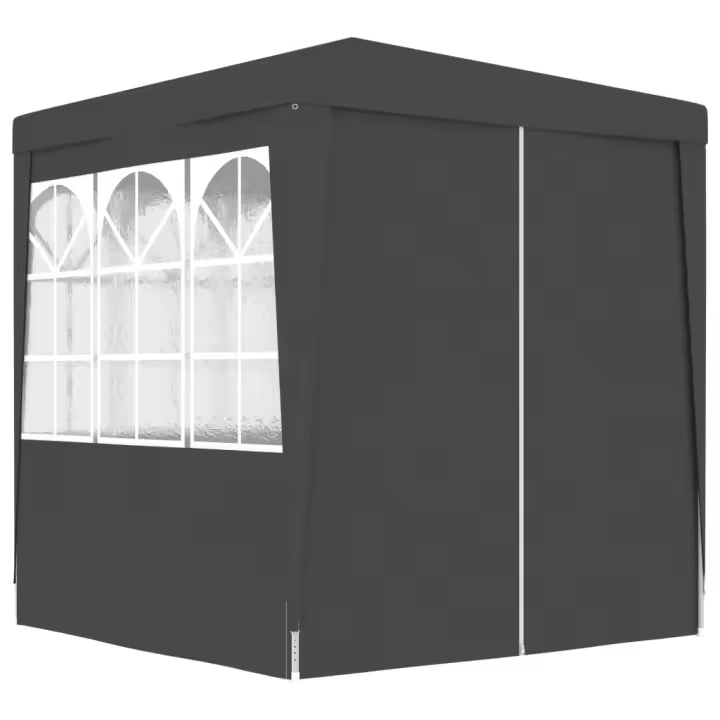 vidaXL Carpa profesional para fiestas con paredes gris 90 g/m² 2x2 m - 1