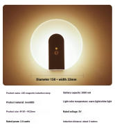 Lámpara De Pared LED Con Sensor De Cuerpo Y Voz Inteligente Recargable Sin Cableado Y Con Adhesión Magnética Para El Hogar Luz Nocturna Para Comedor Dormitorio Y Foyer - details 7
