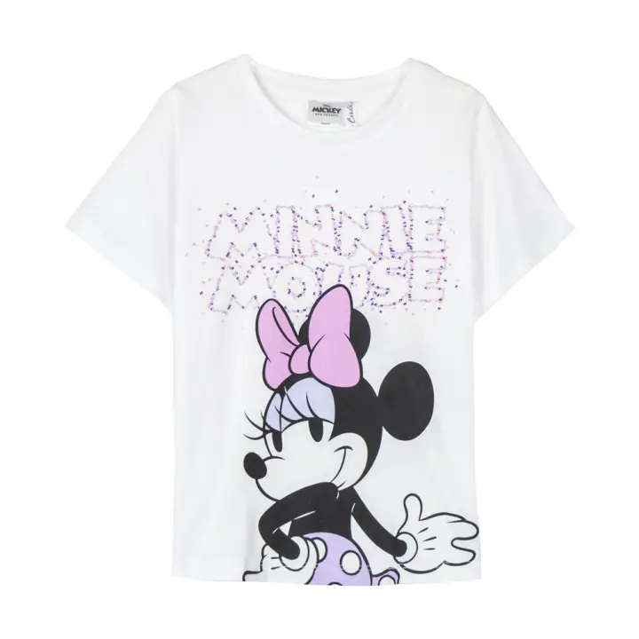Camiseta Infantil Cerda Group Minnie Manga Corta Flecos Disney Tallas Varias - 1