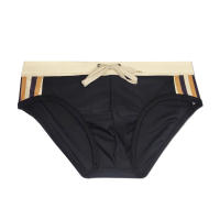Bikini De Baño Para Hombre Con Rayas Lateral Push-Up Estilo Sexy Traje De Baño Corto De Surfeo Monocromo Material Poliéster Y Spandex - details 10
