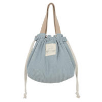 Bolsa De Almuerzo De Lona De Corduroy Con Cordón Bolsa De Picnic Ecológica De Algodón Pequeña Bandolera Contenedor De Comida Para Almuerzo Y Guardar Comida - details 9