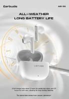 Lenyes AIR 69 Auriculares Inalámbricos TWS Bluetooth 5.4 con Micrófono HD, Cancelación de Ruido, Estuche de Carga 300mAh, Sonido Estéreo, Llamadas Nítidas y Diseño Ergonómico – Blanco/Negro - details 1