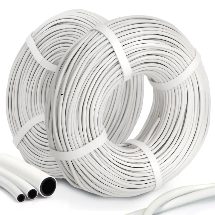 Panda Tubo De Riego PVC 2 Capas 10-30m 1/8'' 1/4'' Para Jardín Negro Interior Blanca Exterior Anti-Abrasión Anti-Corrosión Ajuste Para Drip Irrigación - 1