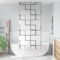 vidaXL Estor enrollable para ducha tela 110x240 cm ancho 106 cm en color Círculos/Burbuja/Gris claro y más | protección solar decorativa para ventanas hogar oficina dormitorio fácil de instalar - details 9