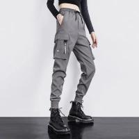 Pantalones De Cargo Casual Para Mujer Estilo Hip Hop Moda Deportiva Pantalones Harem Coreanos Con Varios Bolsillos Negro Talla 5XL - details 7