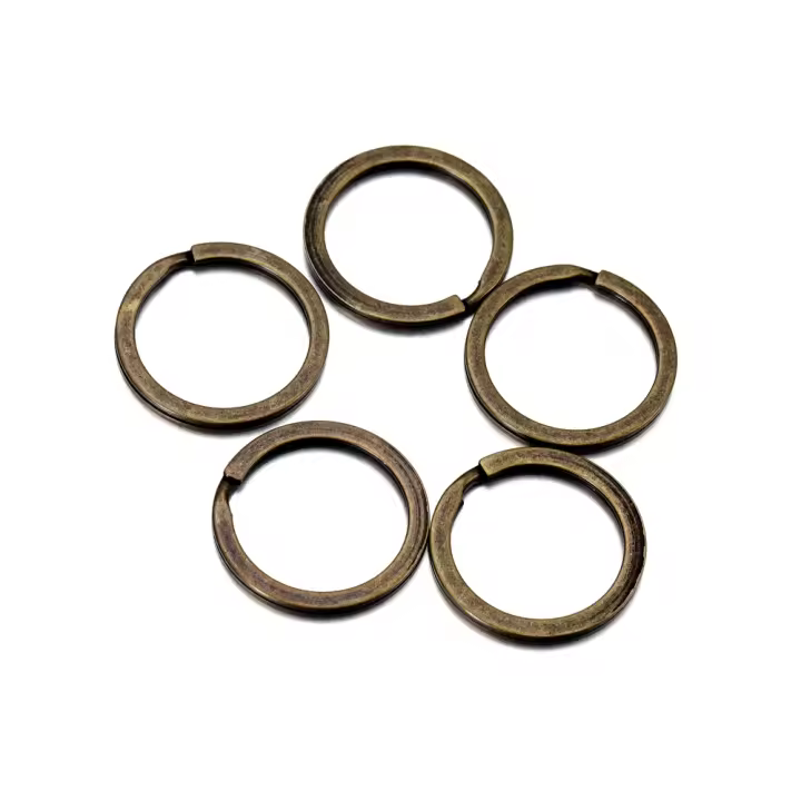 Lote De 10 Llaveros Redondos De Metal 25 28 30mm Color Oro Para DIY Joyería Findings Accesorios Conectores Llavero DIY Para Joyería - 1