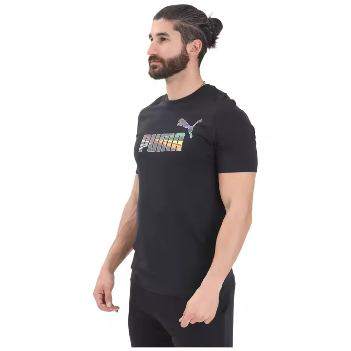 Camiseta de Manga Corta Puma Love United para hombre en color negro - 1