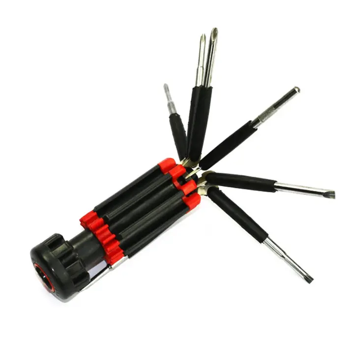 Juego De Destornilladores Portátil 8 En 1 Con 6 Luces LED Cruzadas Y Phillips Herramientas Profesionales Para Reparación DIY - 1