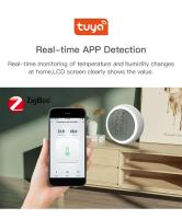 ZEXEF Termómetro Inteligente ZigBee Tuya Para Interior Con Sensor De Temperatura Y Humedad Y Pantalla LCD Control Por APP Y Voz Alexa Google Home - details 4