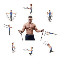 Niucom bandas elásticas para fitness cintas gomas tensor elástico con doble agarre de entrenamiento para ejercicios de resistencia, fuerza, pilates, yoga, entrenamientos en casa, con bolsa de transporte - details 1