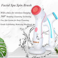 Limpieza Facial Sonic Espuma Máquina De Spa Galvanica Set De Cepillo Para Piel Limpieza Profunda Eliminación De Quistes Set De Cepillo De Limpieza Facial - details 8