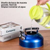 Tetera De Acero Inoxidable 3/4/5L Para Estufa a Gas Whistling Kettle Con Mango Ergonómico Para Camping Y Cocina - details 3