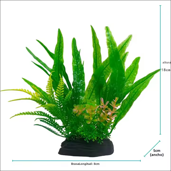 Nueva Decoración Para Acuario De 18cm Pez De Agua Simulation Jaula De Vidrio Decoración De Paisaje Ornamento De Planta Acuática Para Decoración DIY De Tanque De Peces - 1