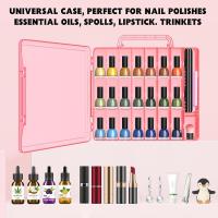 Organizador Portátil De Esmaltes De Uñas Con Doble Lado Y 6 Divisores Ajustables Almacenamiento Para 48 Botellas Transparente - details 21