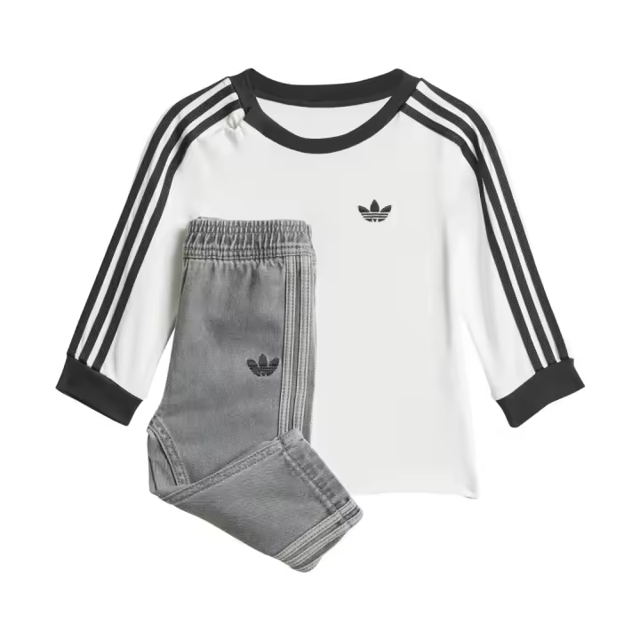 Conjunto Infantil Adidas Denim Ls BLANCO - 1