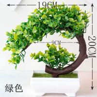 Planta Artificial De Bonsái Pequeña Decoración De Mesa Para Sala De Estar Y Bodas Arbol De Plástico Falso Para Decoración De Hogar Y Jardín - details 0