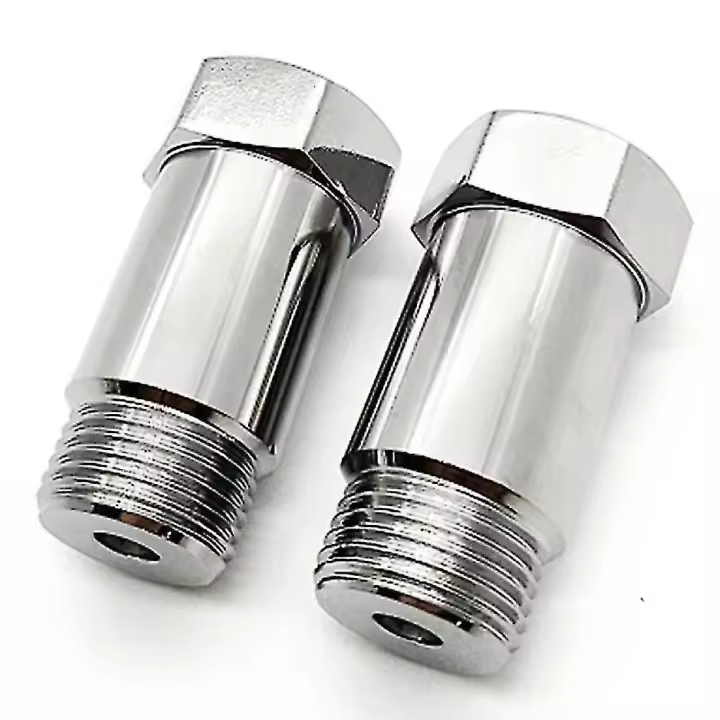 2 sensores de oxígeno de escape Lambda de 45 mm O2 M18 x 1,5, espaciador de extensión, revestimiento de hierro y níquel. - 1