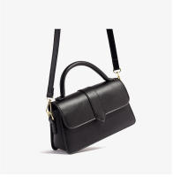 Bolso De Hombro Para Mujer En Cuero PU Moda Bolso Cruzado Vintage Bolsa De Mancuerna Cuadrada Satchel Negro Estilo Fashion - details 7