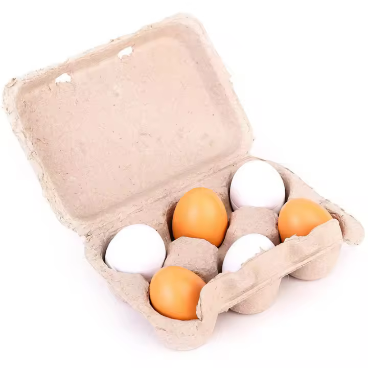Juego De Juguetes Educativos DIY De Madera Con Huevo Artificial Y Cocina Para Niños Set De 3/6 Piezas Para Educar a Los Niños En Edad Preescolar - 1