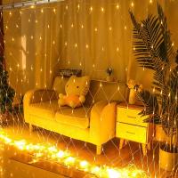 3X2M LED De Exterior Telar De Red De Pesca Con Luces De Malla Decoración De Jardín Para Navidad Fiesta Boda Año Nuevo Guirnalda Decorativa - details 2