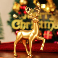 Juego De 2 Piezas De Reindeer Familiar Para Navidad Decoración De Resina Estilo Festivo Para El Hogar Interior Regalos De Navidad - details 4