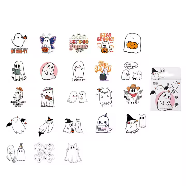 46pcs Pegatinas Creativas De Dibujos Animados Lindos Y Extraños Con Patrones Rich Para DIY Skateboard Casco Tazas Álbumes De Recortes Decoración - 1