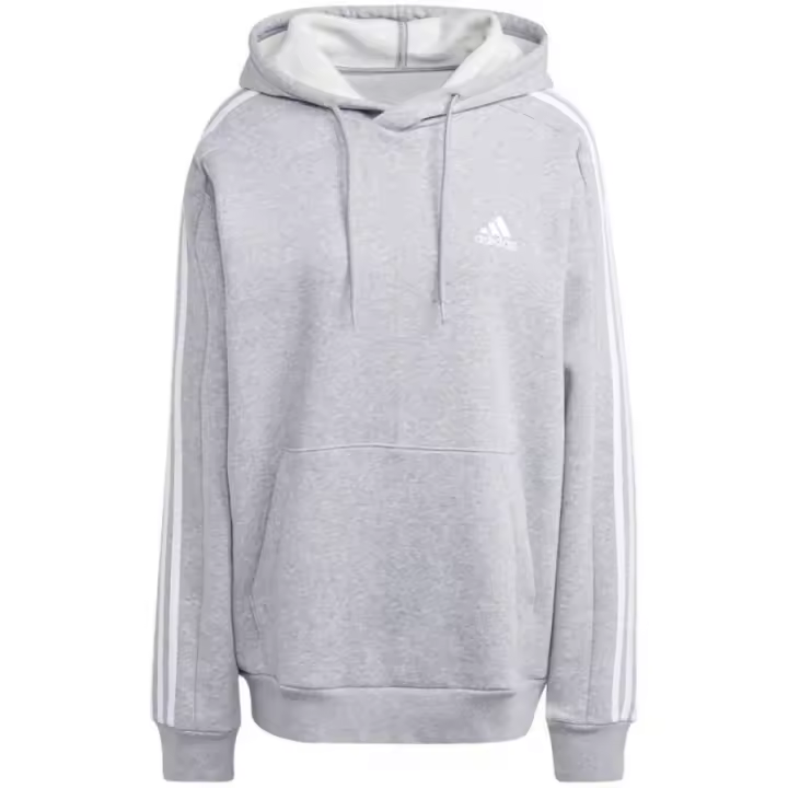 adidas Essentials Fleece 3-Stripes Hoodie M IJ6474 – Sudadera con capucha de felpa para hombre, con diseño de 3-Stripes en las mangas y ajuste regular que combina comodidad y estilo deportivo. - 1