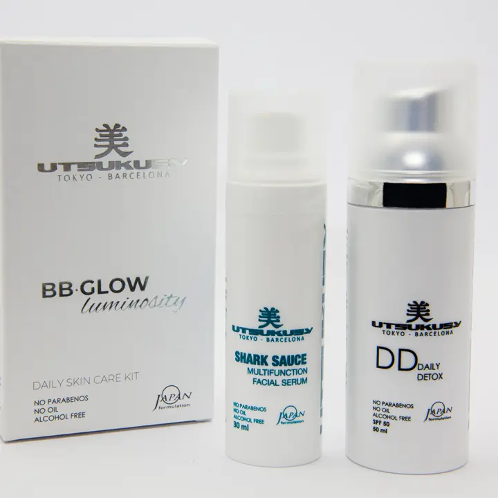 Utsukusy - BB Glow luminosity tono oscuro - DD cream + Serum Shark Sauce - 1