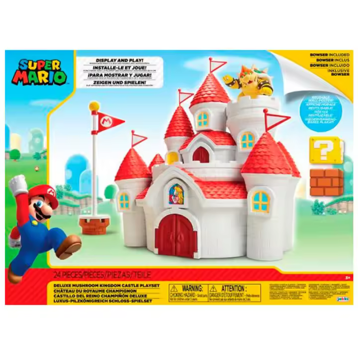 Playset Mushroom Kingdom Castle Mario Bros NintendoFigura  Coleccionable - Idea de Regalo- Mercancia Oficial - Juguetes para Niños y Adultos - Movies Fans - Muñeco para Coleccionistas y Exposición - 1
