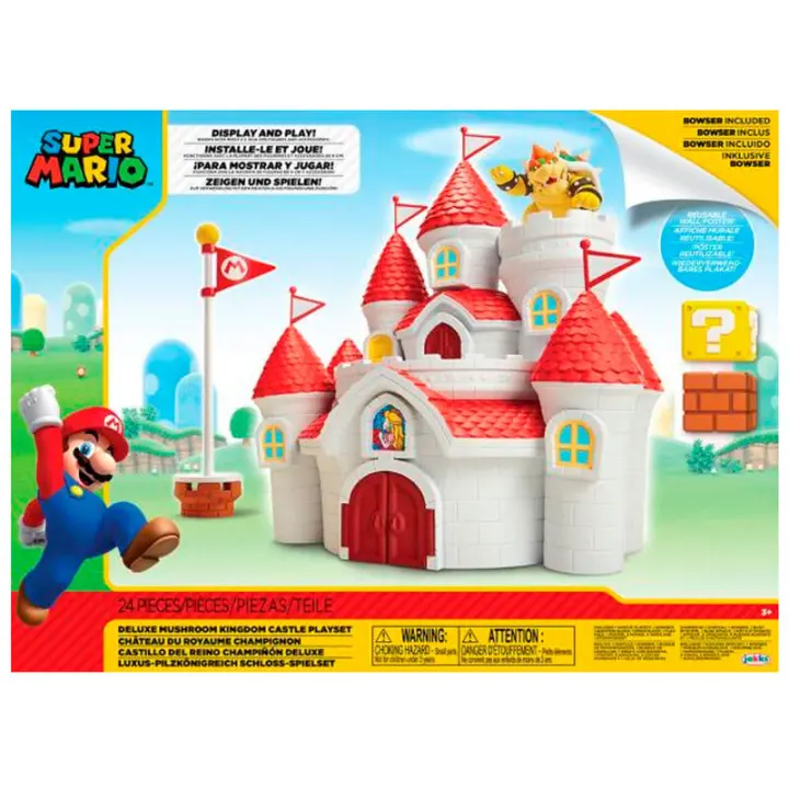 Playset Mushroom Kingdom Castle Mario Bros NintendoFigura  Coleccionable - Idea de Regalo- Mercancia Oficial - Juguetes para Niños y Adultos - Movies Fans - Muñeco para Coleccionistas y Exposición - 1