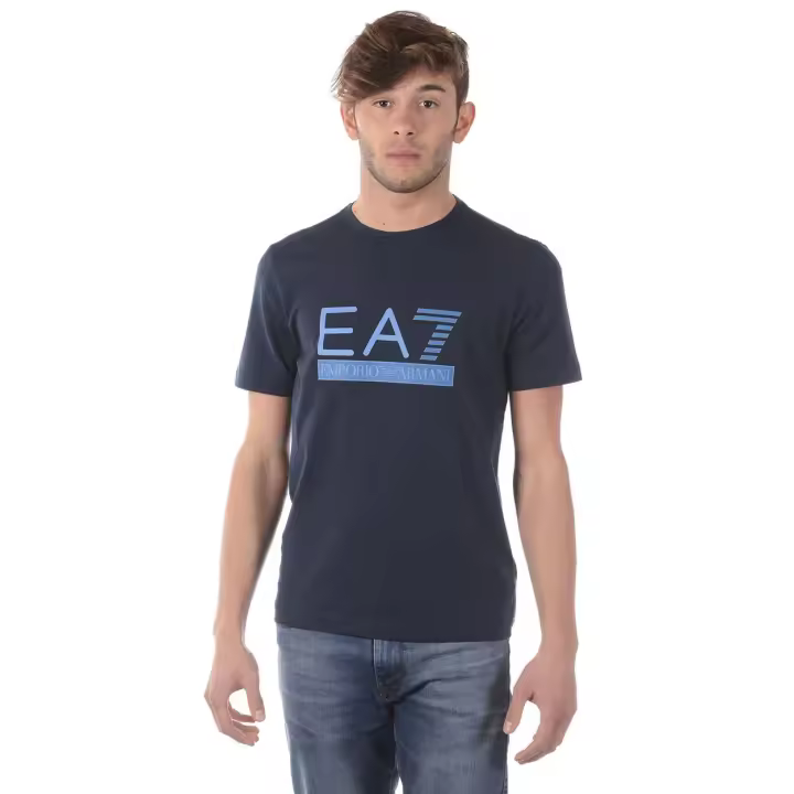 Emporio Armani EA7 Camiseta Algodón Hombre Azul Oscuro 3ZPT42PJ18Z 1554 - 1