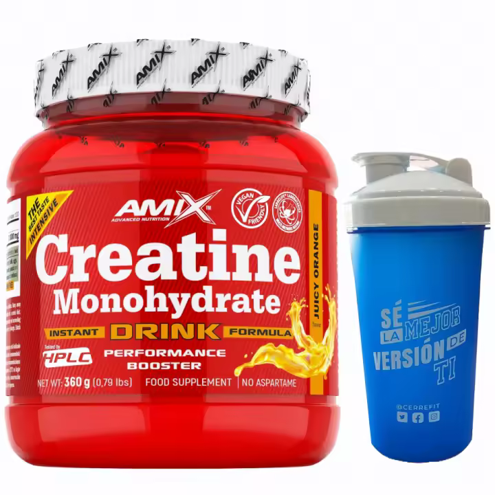 CREATINA MONOHIDRATO (360G) NARANJA - Amix + 1 mezclador regalo | Calidad garantizada | Máxima absorción | Aumenta la fuerza | Creatine monohydrate - 1