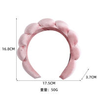 Cinta De Pelo De Veludo Alta Esponja Twists De Pan Frito Accesorio Para El Cabello De Color Sólido Adecuado Para Todas Las Estaciones - details 0