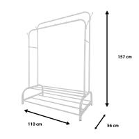 Perchero Burro Premium Maxi 2 Stand Nyana Home 157x110x56cm Blanco - details 1