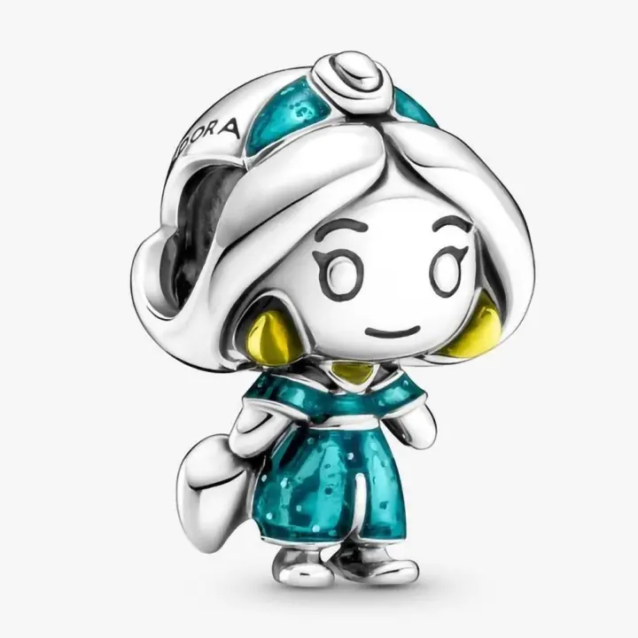 Pandora Charm de Colgante en Plata de Ley serie Disney, "Aladdin" Princesa Jasmine 799507C01,Incluye Caja Original - 1