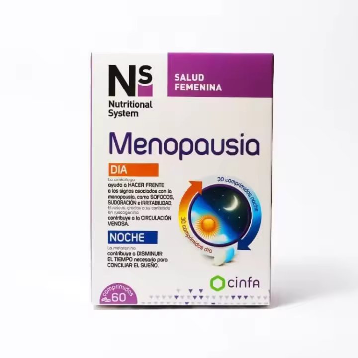 Nutritional System NS MENOPAUSIA DIA Y NOCHE 60 COMPRIMIDOS CINFA - Favorece Circulación Venosa - 1