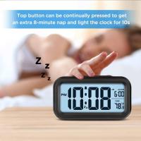 Reloj despertador digital, Reloj despertador para dormitorio with Luz Nocturna inteligente, temperature interior, Pantalla LED large, Reloj de escritorio que funciona con Pilas para Regalos de cumpleaños para niños - details 2