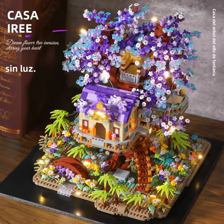 Mini Sakura Árbol Serie Ciudad Bloques De Construcción De Cerezo Arquitectura Fae Treehouse Regalo Para Niñas Y Niños - 1