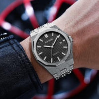 Reloj De Hombre Clásico Y De Moda Con Movimiento De Cuarzo Acero Inoxidable Resistente Al Agua 30M Casual Elegante - details 4