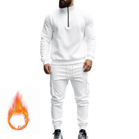 Conjunto Deportivo Casual Para Hombres Verano Otoño Invierno Con Cierre De Cremallera Y Veludo Tejido De Poliéster Talla S a XXXL - details 10