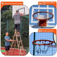 Red de baloncesto portátil, red de baloncesto de 18 pulgadas, fácil de instalar, adecuada para aros de baloncesto sin marco, diseño duradero y liviano, adecuada para interiores y exteriores - details 3