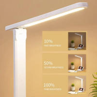 Lámpara De Escritorio LED Toque Plegable Y Ajustable Con Enchufe USB Protección Ocular Luz De Mesa Para Cama Moderna Estilo Recargable - details 1