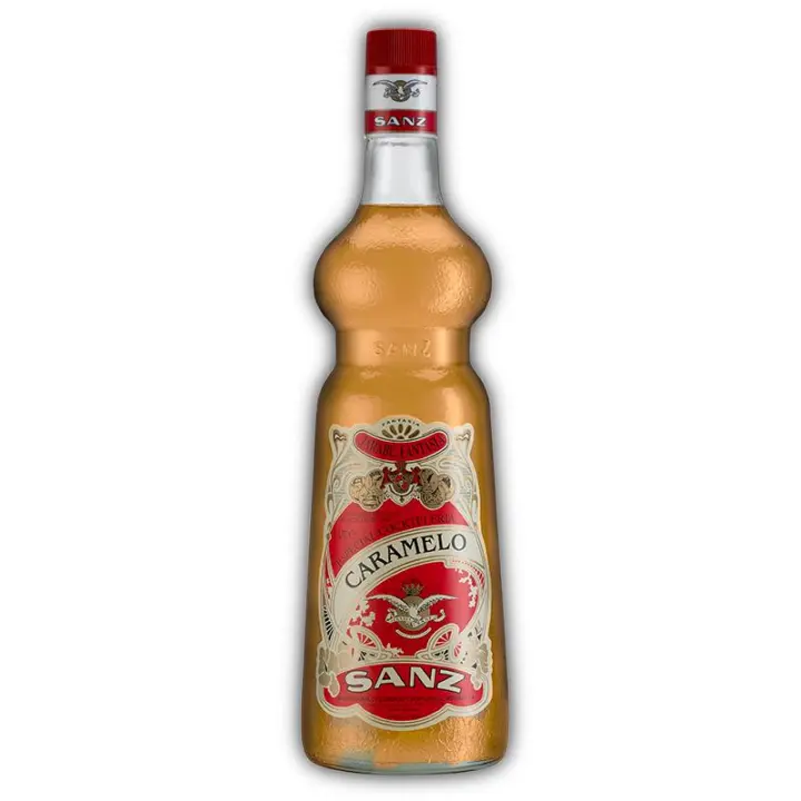 SIROPE DE CARAMELO SANZ 1 LITRO  sin Alcohol Ideal para cafés, batidos y frappes. - 1