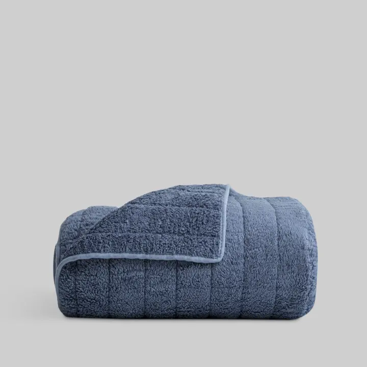Manta Mouton Azul LlarTextil - Calidez + Ligereza - 1