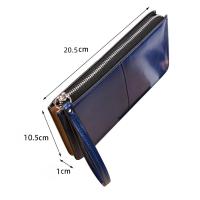 Cartera Larga De Moda Para Mujer En Cuero PU Con Cremallera Monedero Y Portatarjetas Bolsillo Para Teléfono Móvil Y Correa De Muñeca - details 9