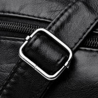 Bolso Bandolera Negro Con Correa Ajustable Y Compartimento Con Cierre De Cremallera Para Viajes Bolso De Hombro Para Mujer - details 9
