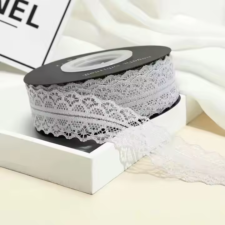 Cinta De Encaje Vintage 3cm Ancha Para Embalajes De Regalos Y Manualidades DIY 25 Yardas Con Patrón Floral Para San Valentín - 1