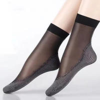 Calcetines De Verano Para Mujer Ultradelgados Y Translúcidos No Esmerilados Cómodos Y Transpirables Tipo Casual Paquete De 5 O 10 Pares - details 5