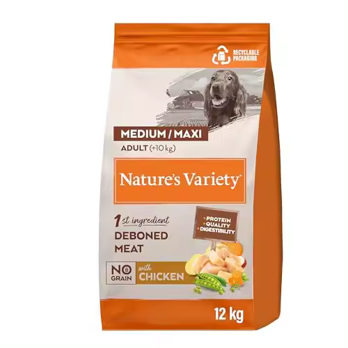 Natures Variety No Grain Adult Medium Maxi Pollo pienso para perros - 1