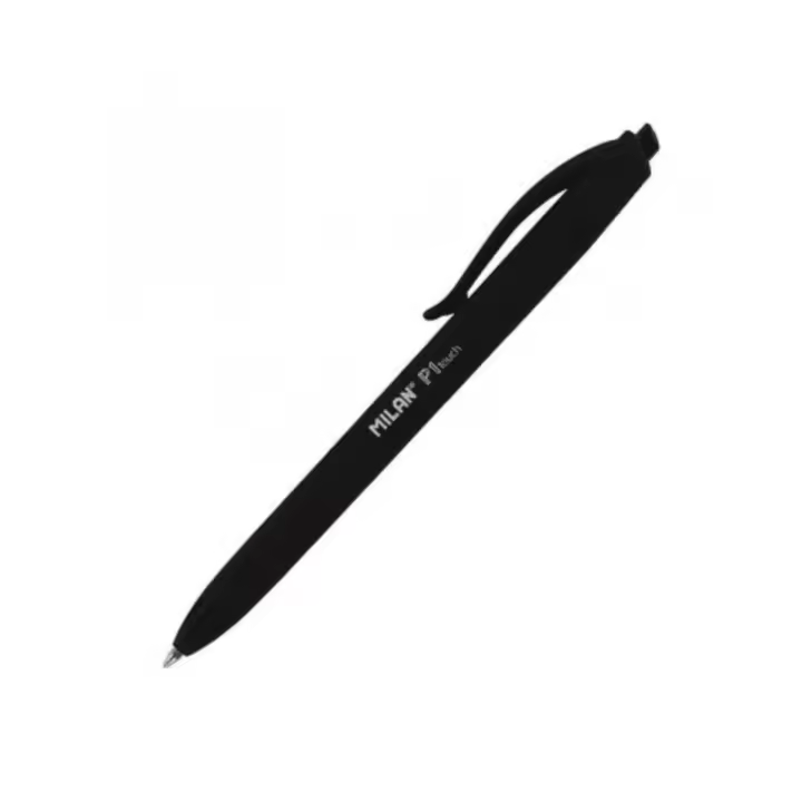 Bolígrafo retráctil MILAN P1 Touch negro - 1